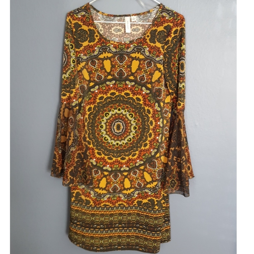 Bohemian Bell Sleeve Dress